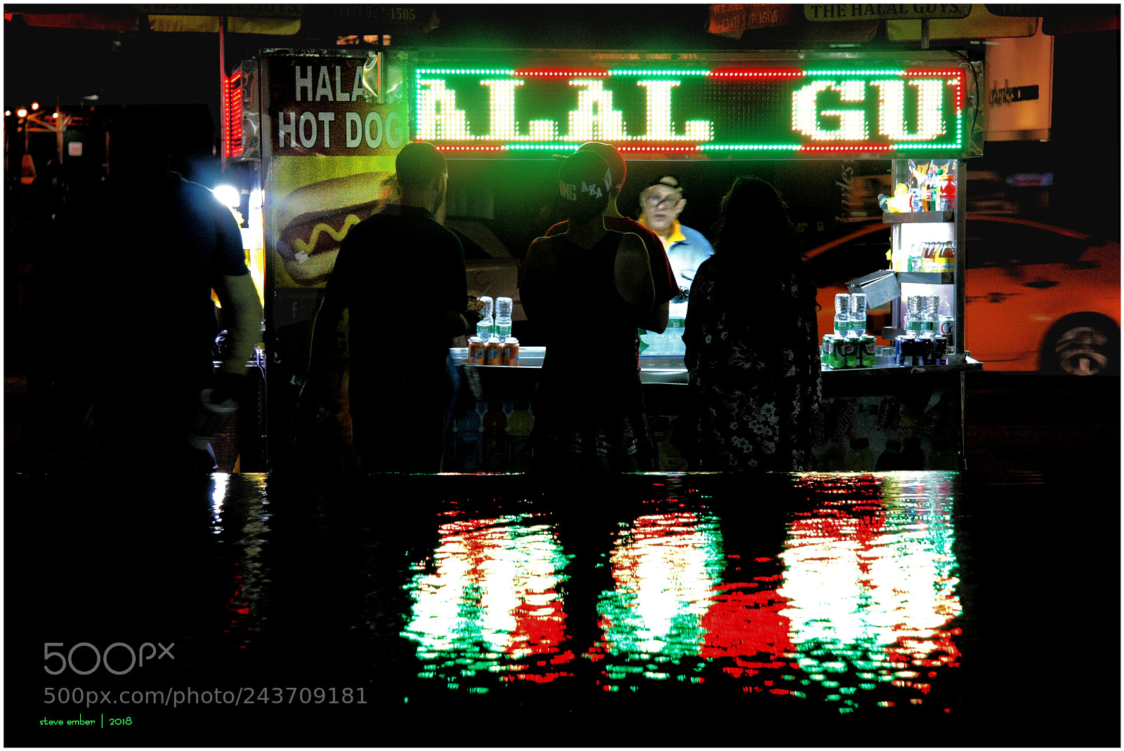 Canon EOS 40D sample photo. Halal food stand, midtown photography