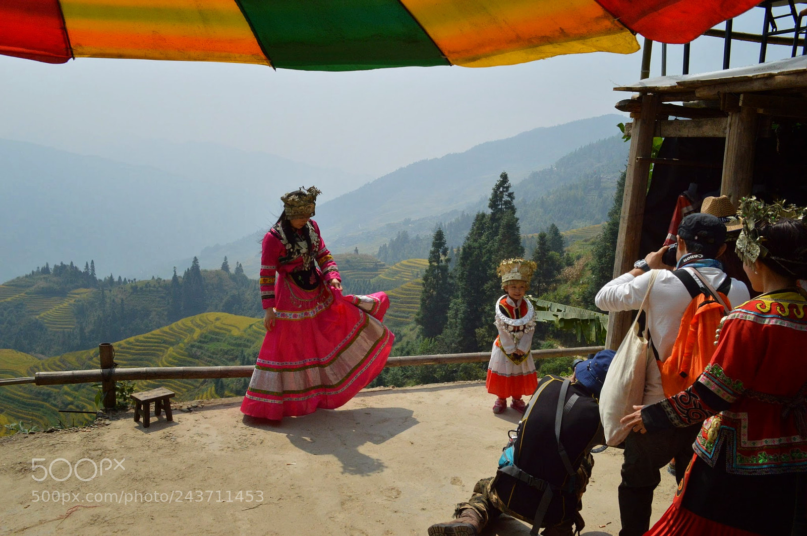 Nikon D3200 sample photo. Dragon's backbone rice terraces photography
