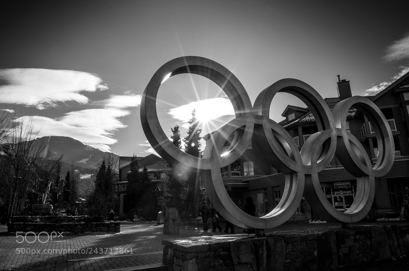 Sony a7 sample photo. Whistler olympic plaza photography