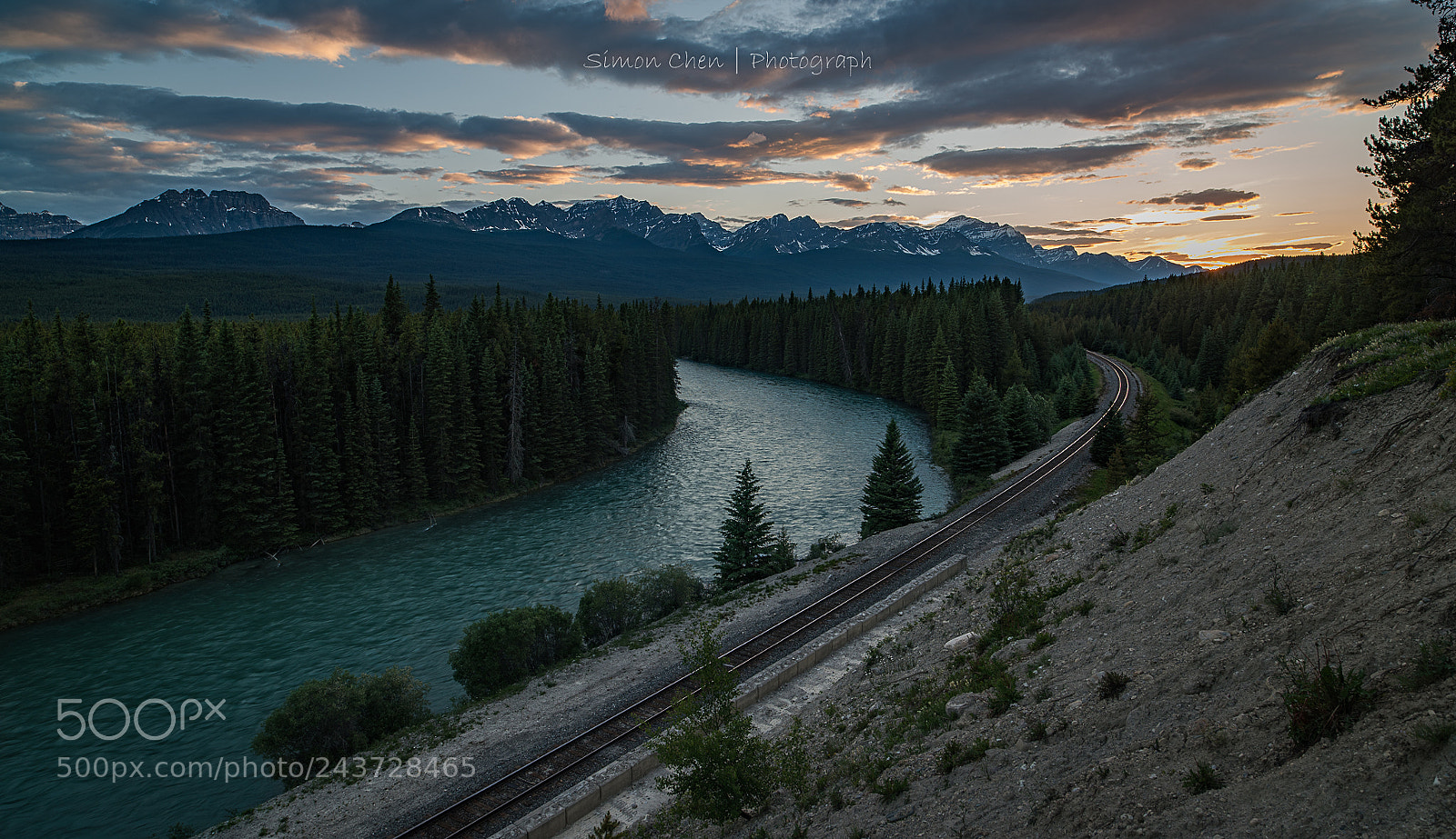 Nikon D810 sample photo. Sunset in bow valley photography