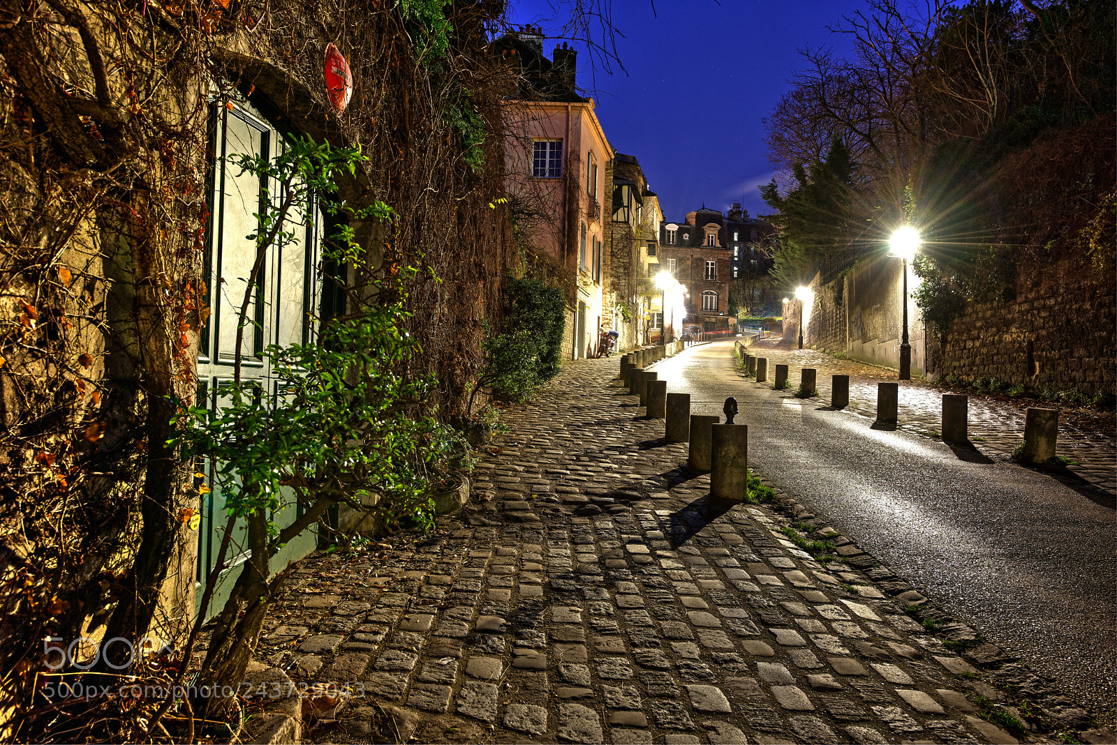Nikon D810 sample photo. Night walk in montmartre photography