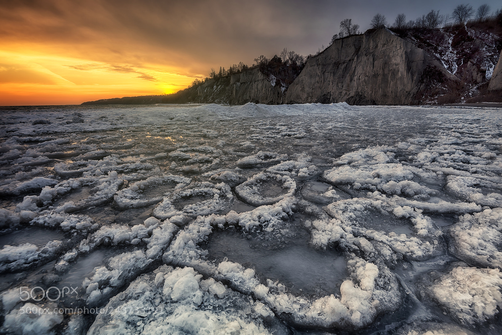 Nikon D810 sample photo. Ice formation photography