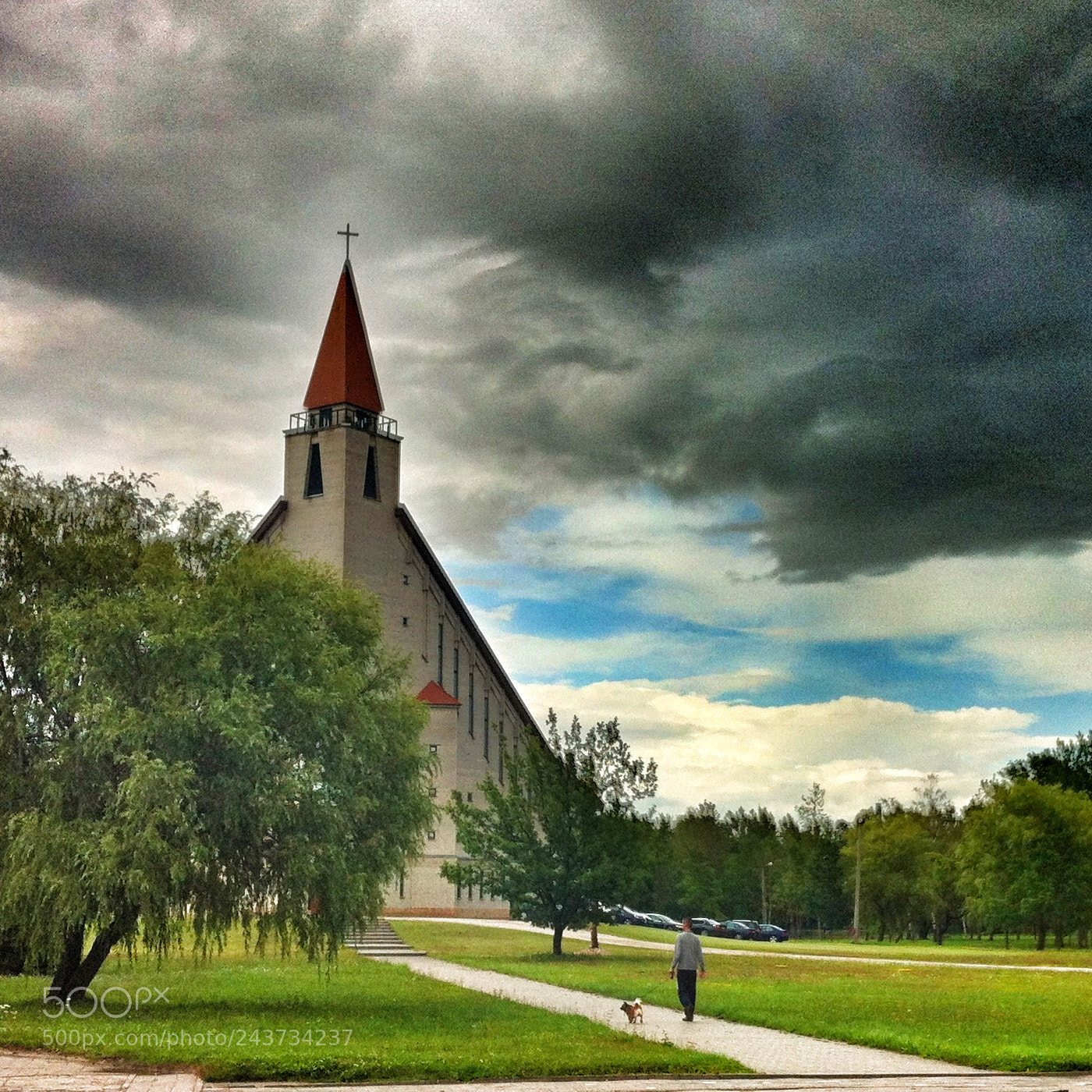 Apple iPhone sample photo. Lithuania, church in naujoji photography