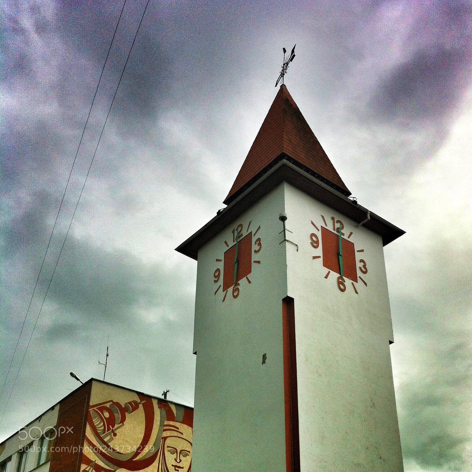 Apple iPhone 4 sample photo. Lithuania, clock tower naujoji photography