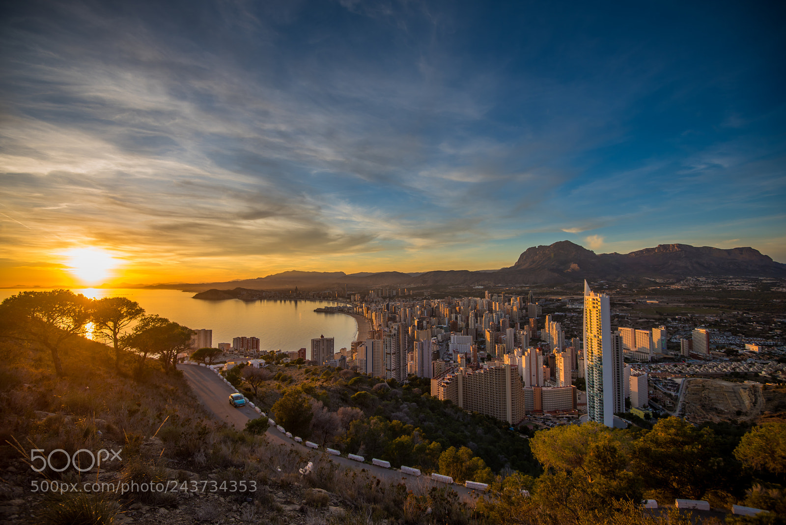 Nikon D810 sample photo. Benidorm sunset photography