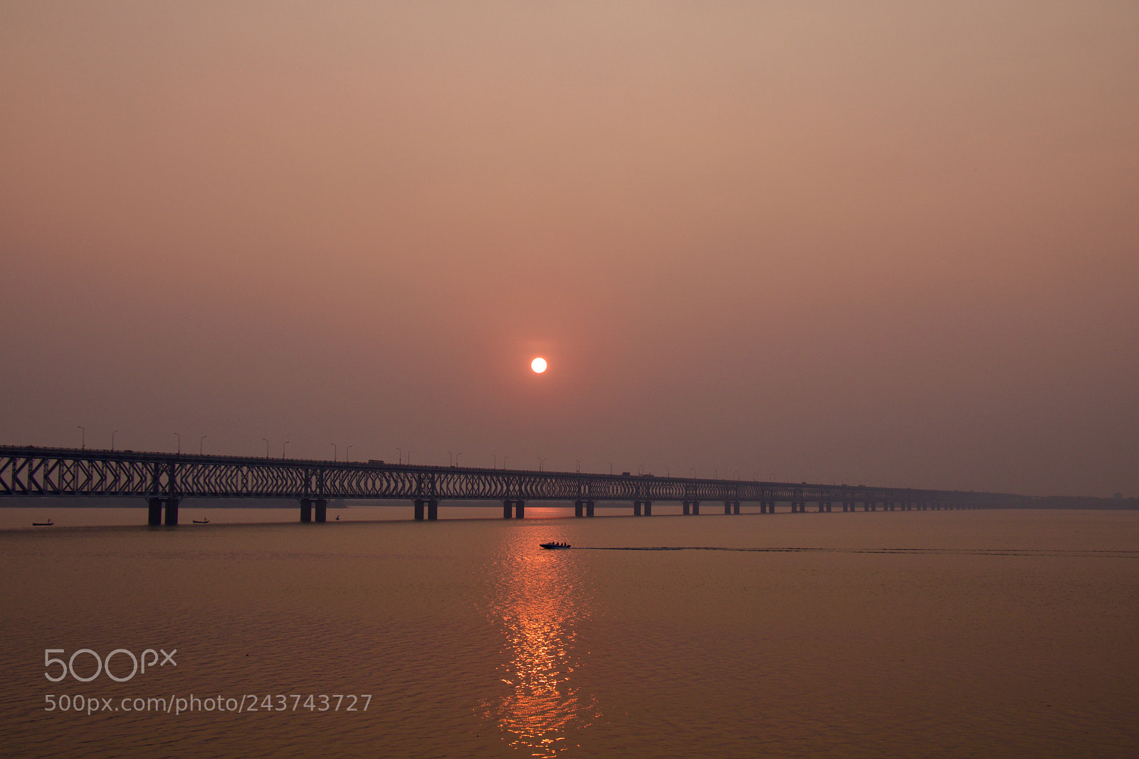 Canon EOS 760D (EOS Rebel T6s / EOS 8000D) sample photo. Sunset at godavari bridge photography