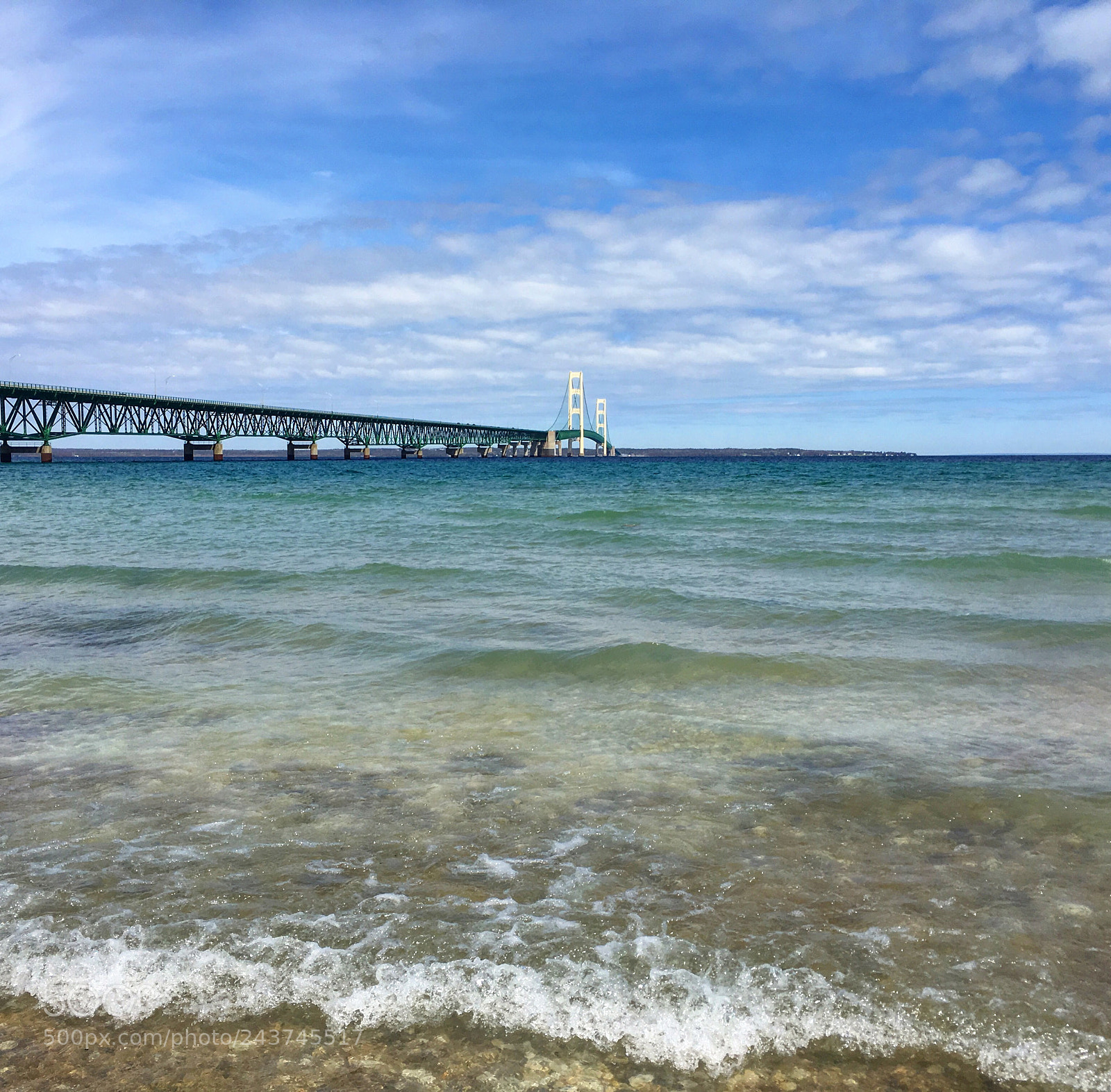 Apple iPhone 6s sample photo. Mackinaw bridge photography