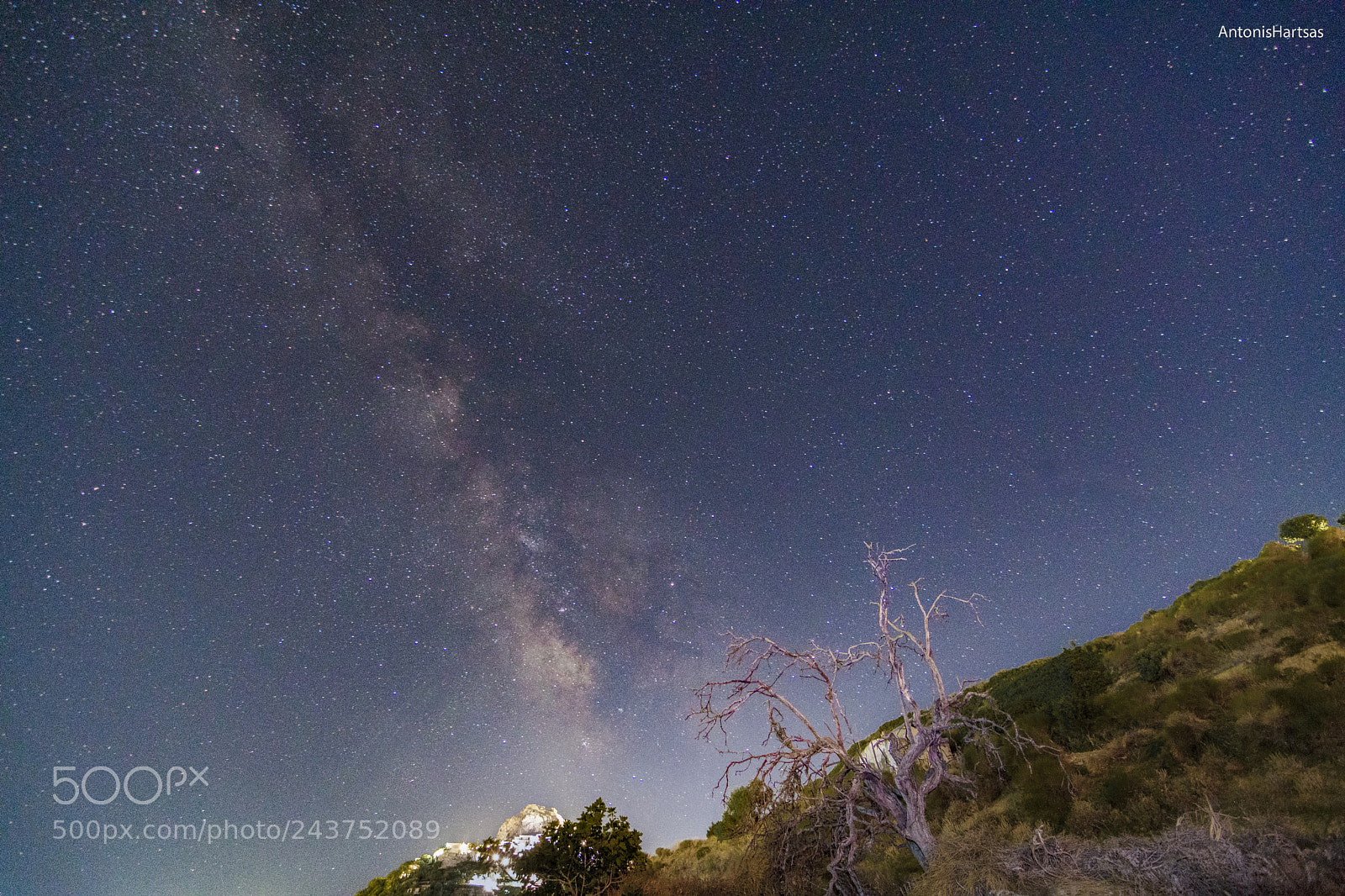 Nikon D3400 sample photo. Milkyway in skyros photography