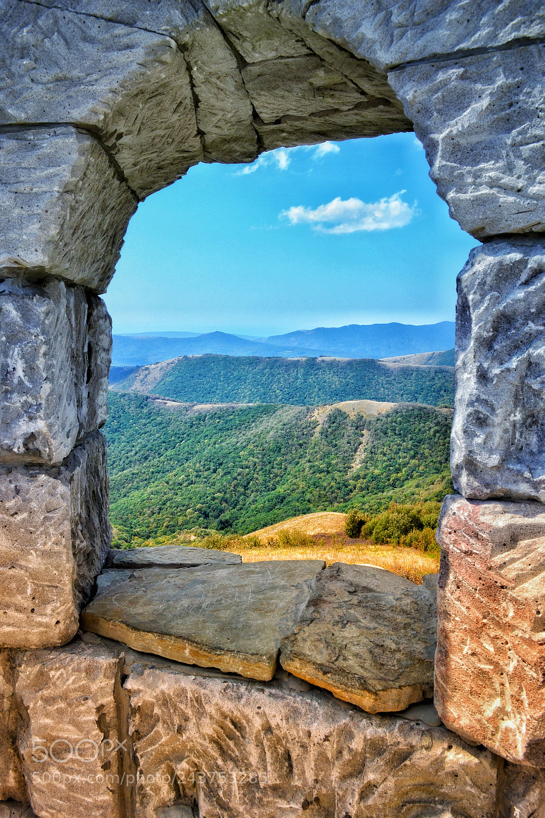 Nikon D3100 sample photo. Stone window photography