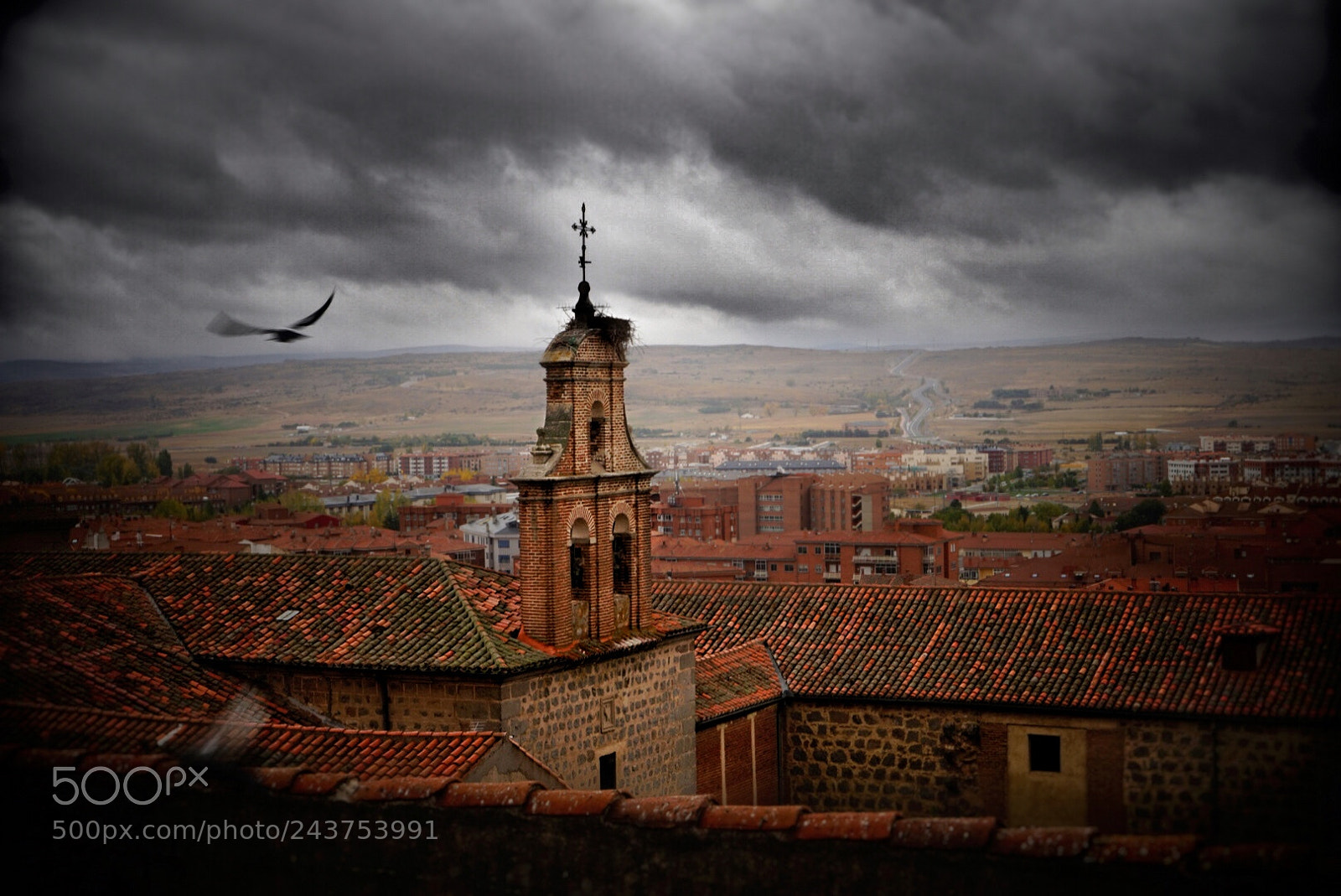 Sony Alpha a5000 (ILCE 5000) sample photo. Ávila con la tempesta photography