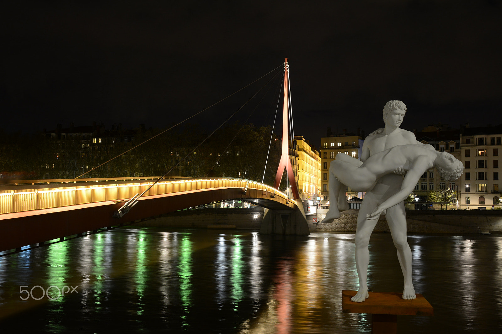 Nikon D7100 sample photo. Passerele du palais de justice lyon photography