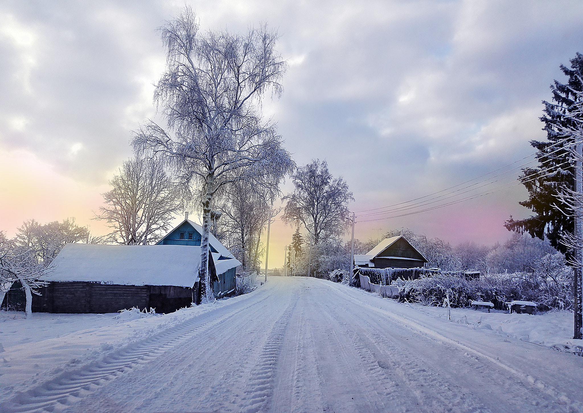 HUAWEI Mate 7 sample photo. Winter in the belarusian village photography