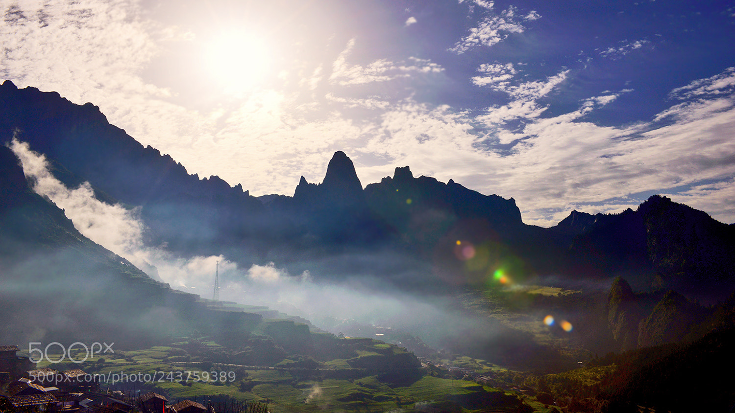 Nikon D800E sample photo. 云雾绕山村 photography