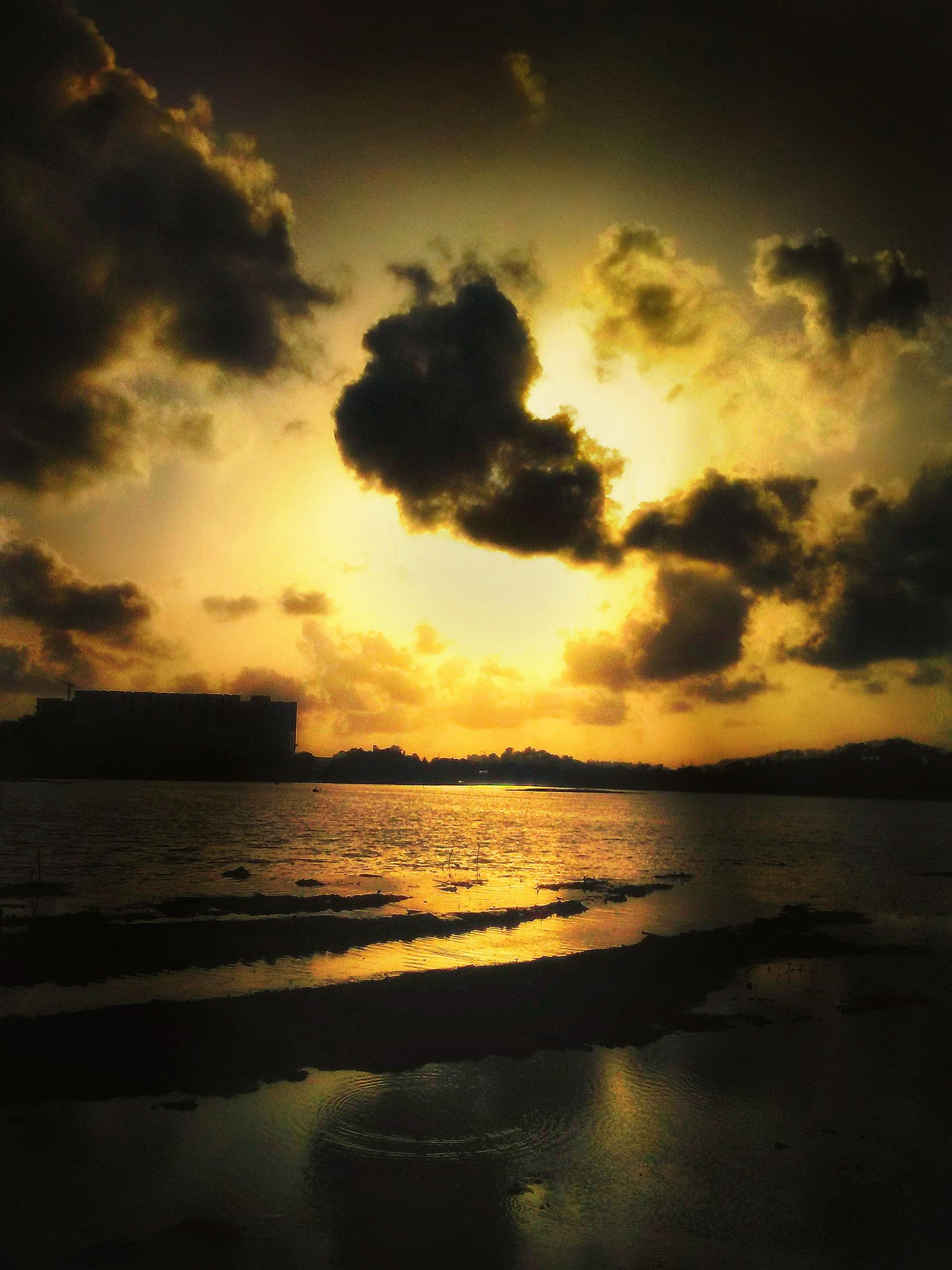 LG M1 sample photo. Sunset at powai lake photography