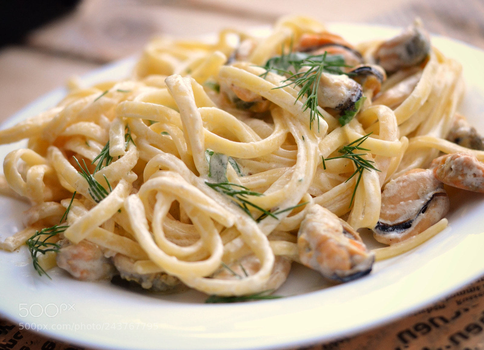 Nikon D3100 sample photo. Pasta with seafood photography