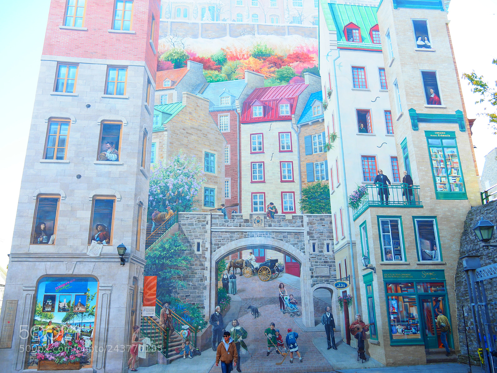 Olympus OM-D E-M5 II sample photo. Painted wall in quebec photography