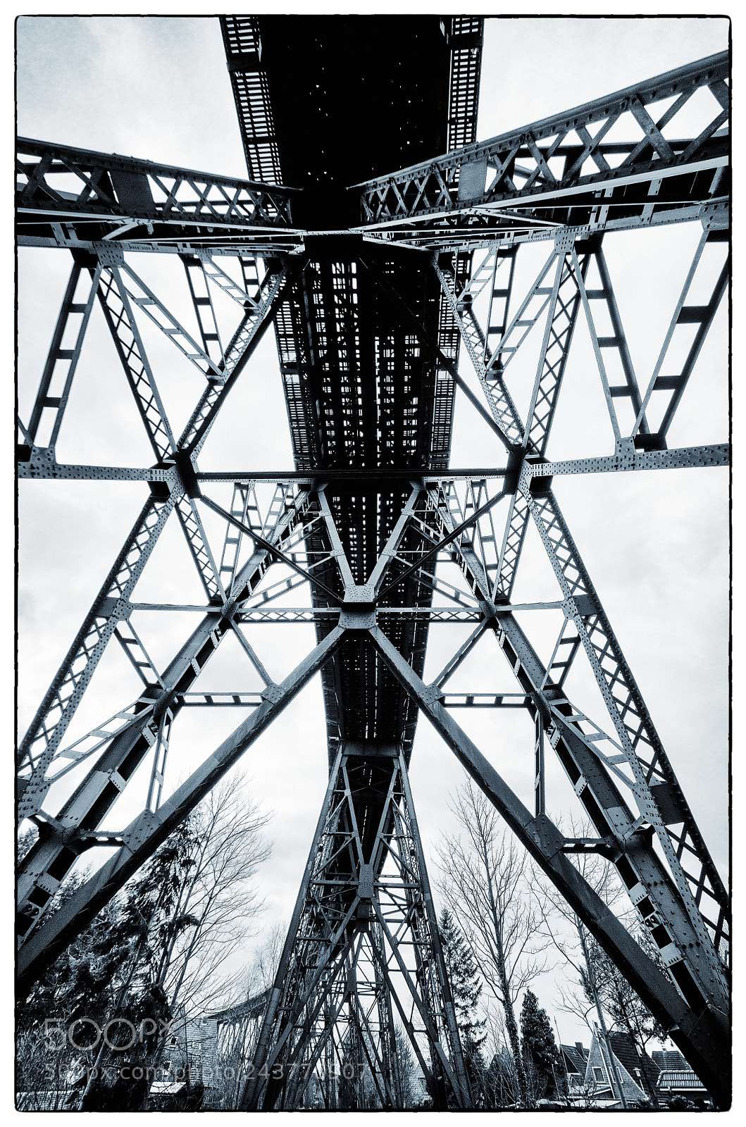 Nikon D850 sample photo. Railroad bridge from underneath photography