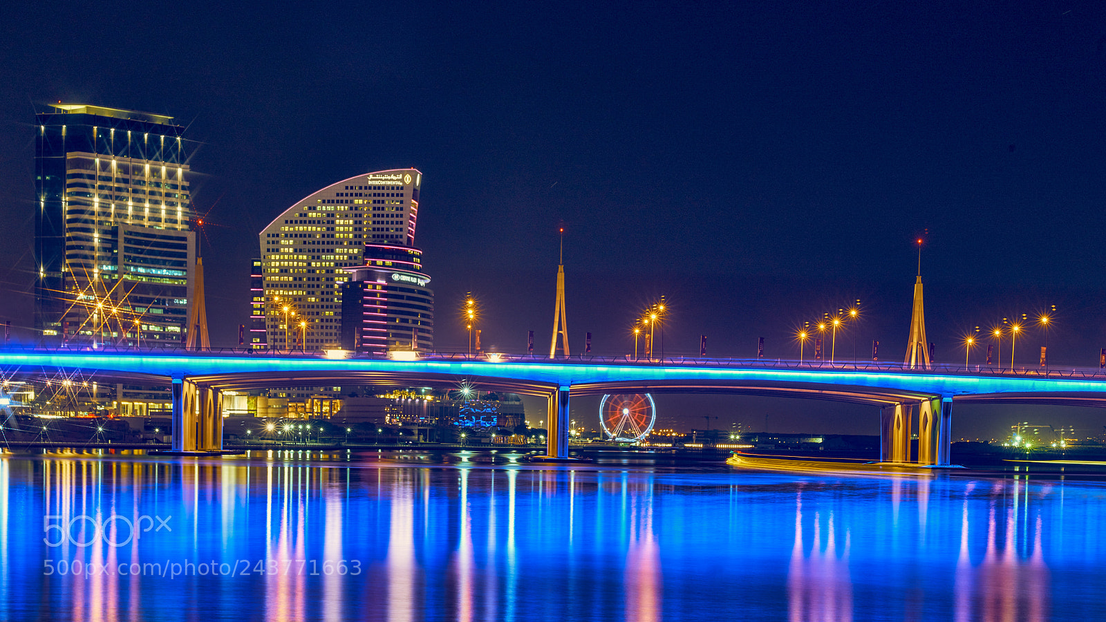 Sony a7R II sample photo. Dubai nights photography