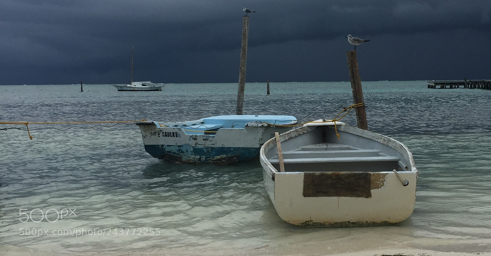 Apple iPhone 6 sample photo. Caye caulker storm photography