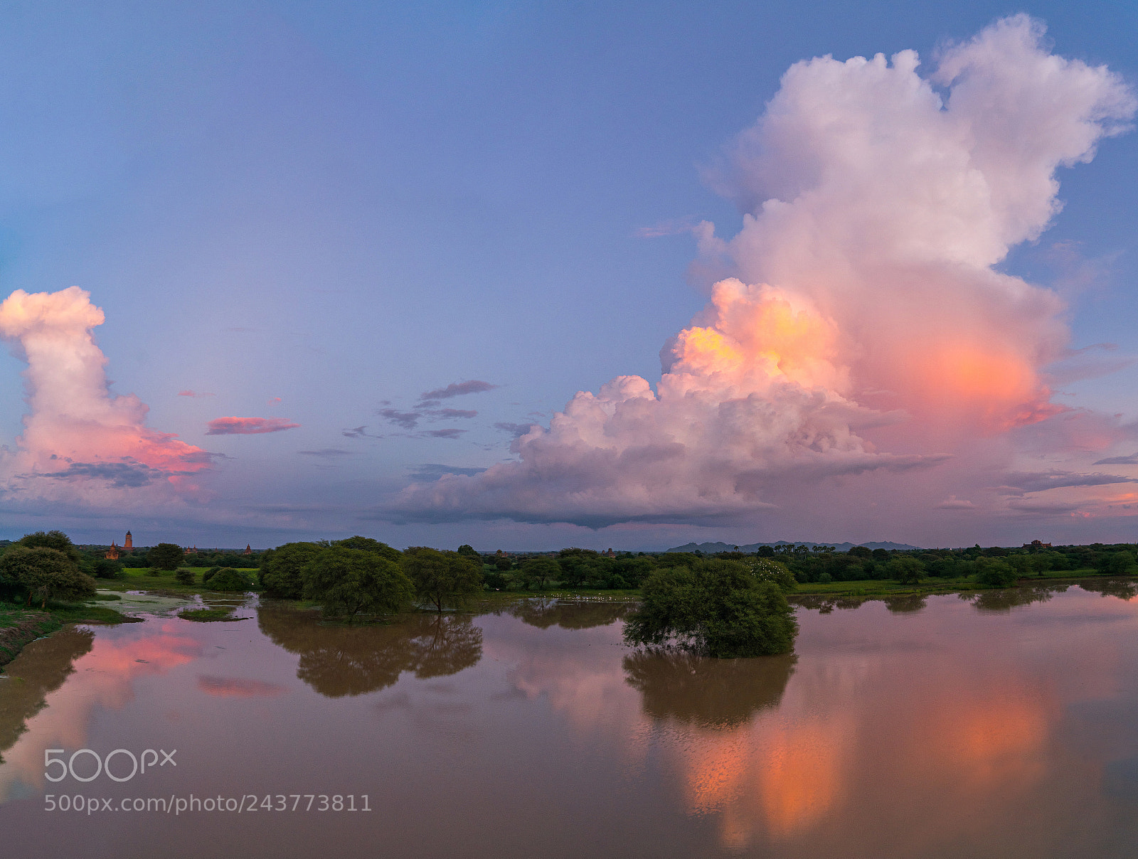 Sony a7R II sample photo. Lake reflections in bagan photography