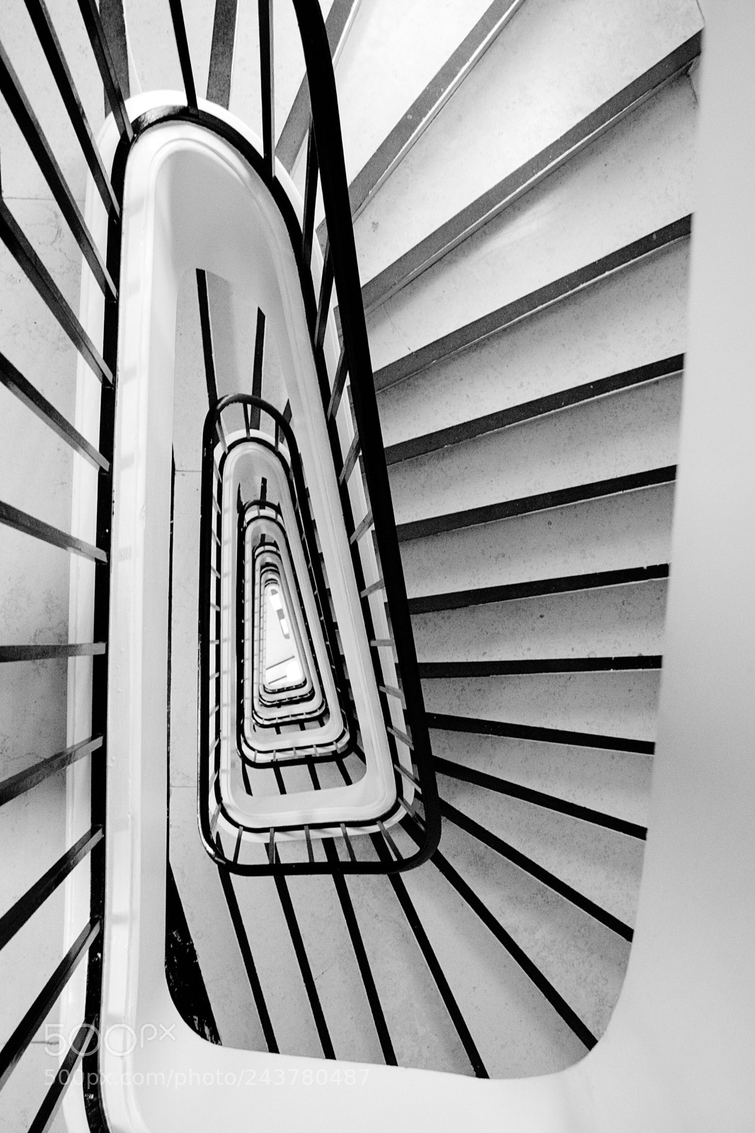 Nikon D7100 sample photo. Triangle staircase photography