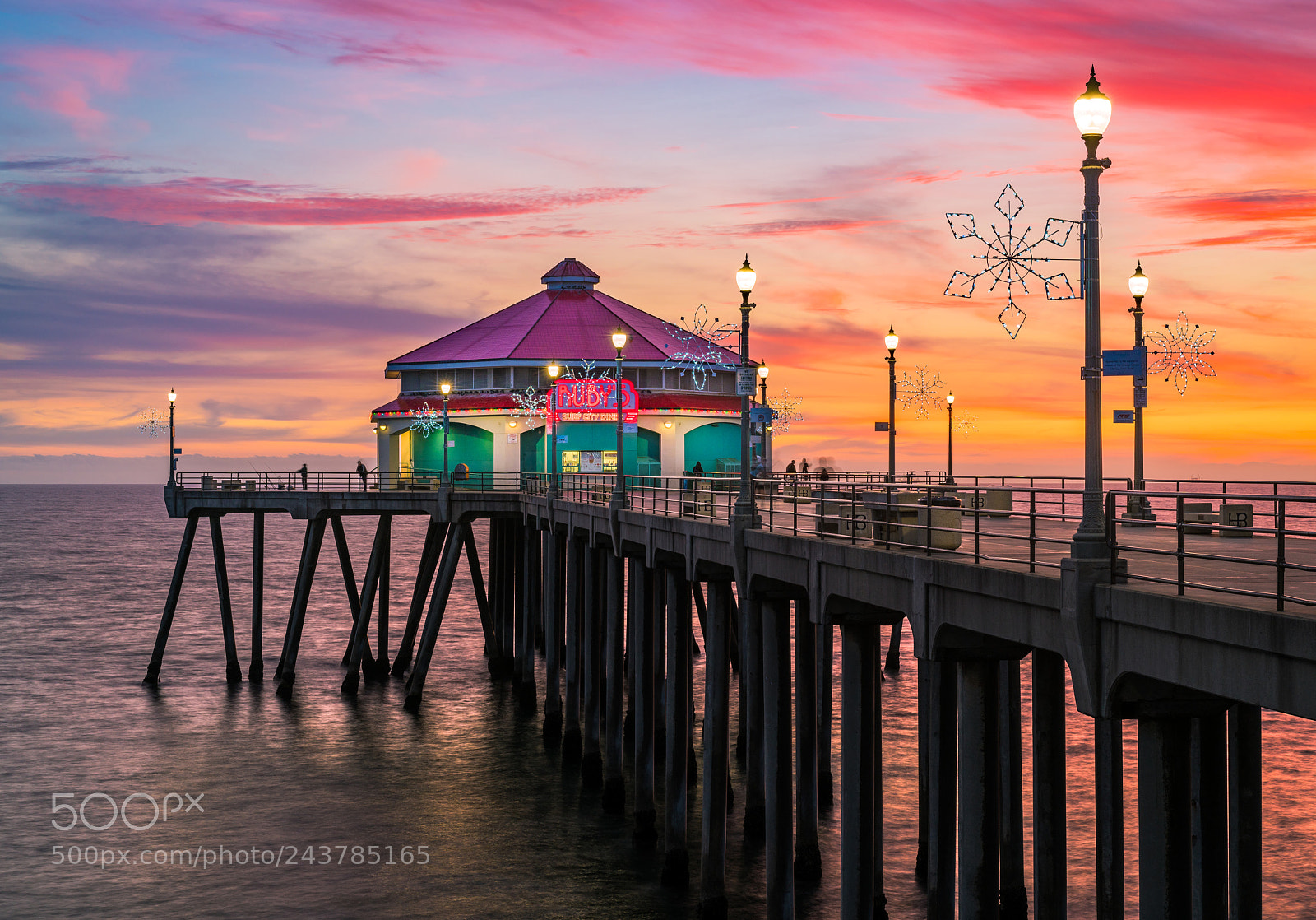 Sony a7R II sample photo. Huntington beach pier photography