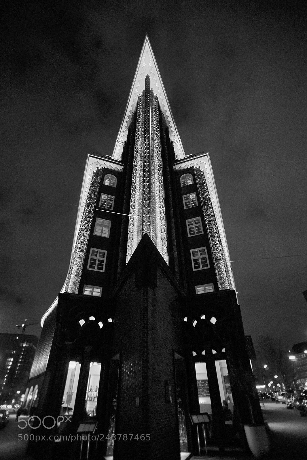 Sony Alpha DSLR-A850 sample photo. Office building at night photography