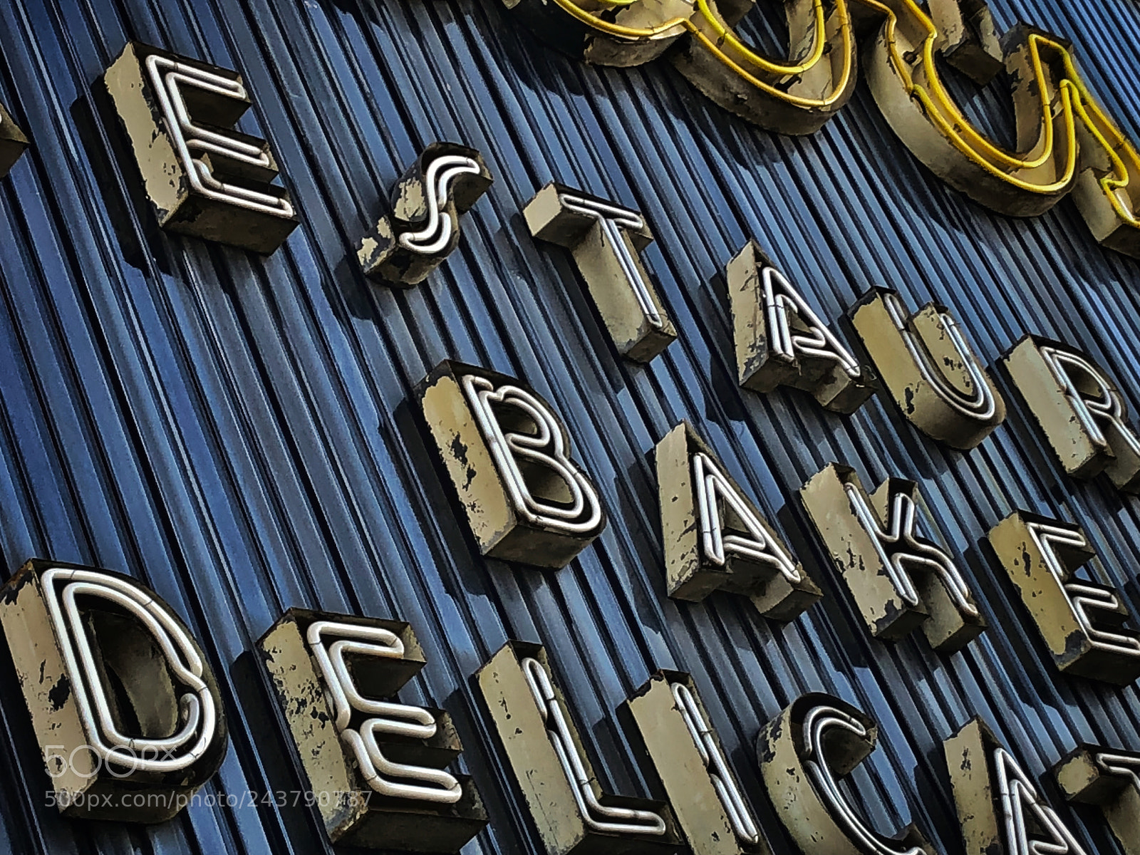 Apple iPhone 8 sample photo. Vintage delicatessen sign photography