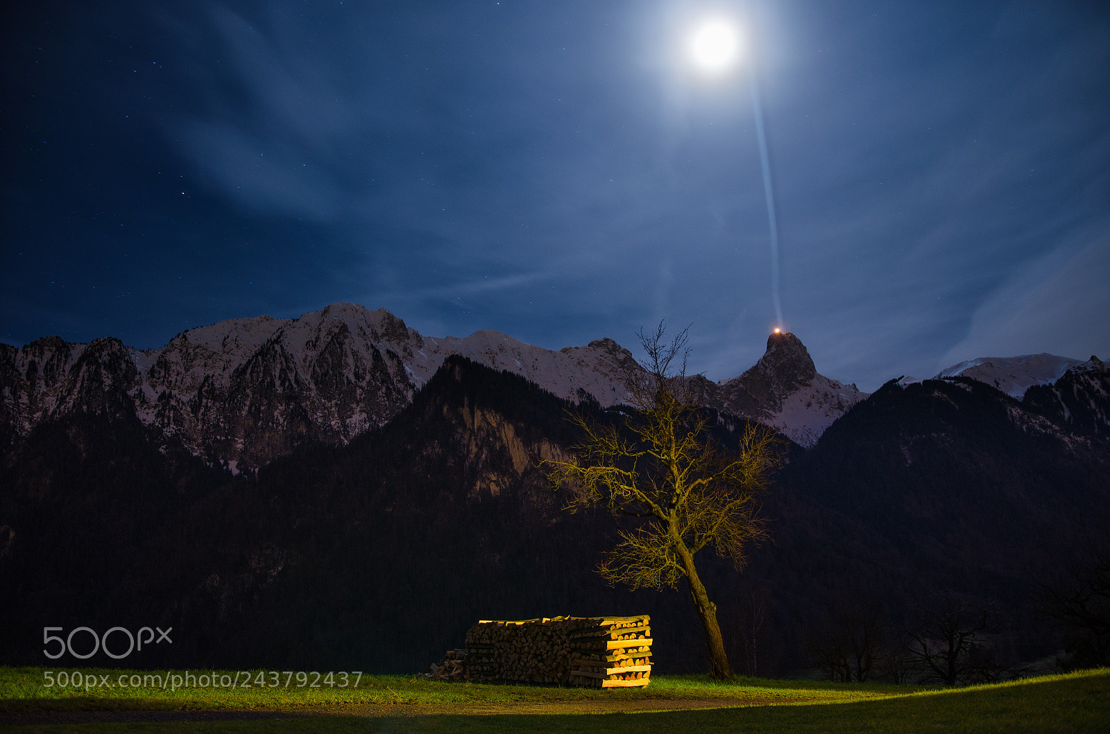 Nikon D5100 sample photo. Stockhorn behind the woodpile photography