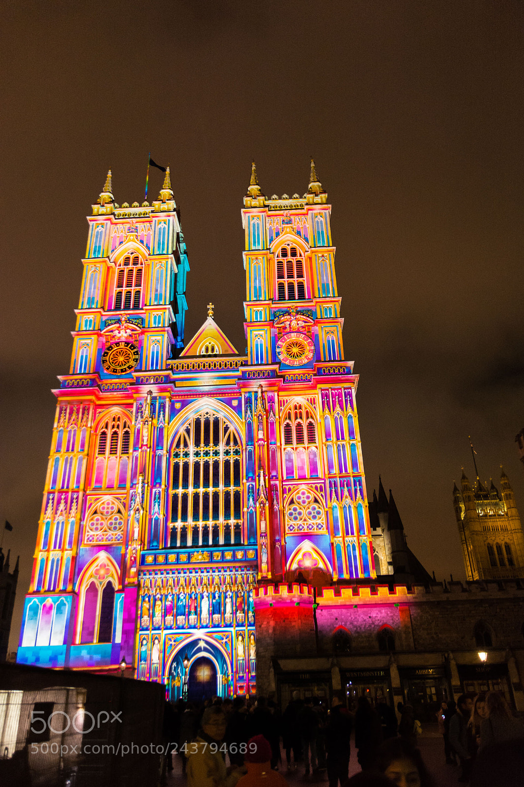 Nikon D7100 sample photo. Westminster abbey lit up photography