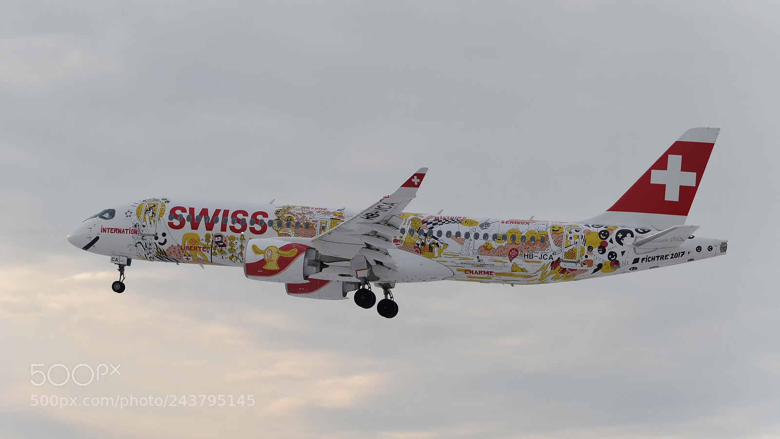 Nikon D5100 sample photo. Bombardier cs300 hb-jca swiss photography