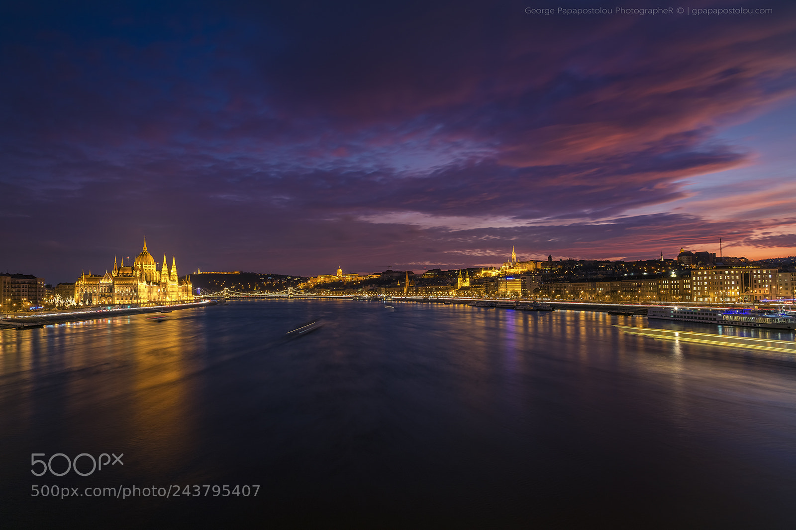 Nikon D850 sample photo. Sunset in budapest photography