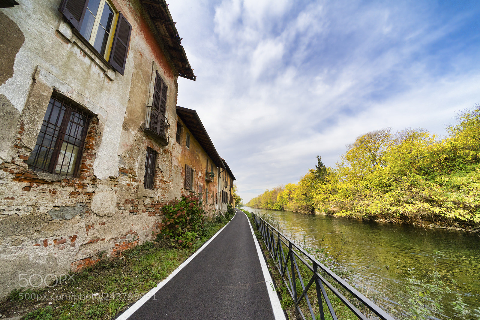 Sony a7 II sample photo. Bikeway along the naviglio photography