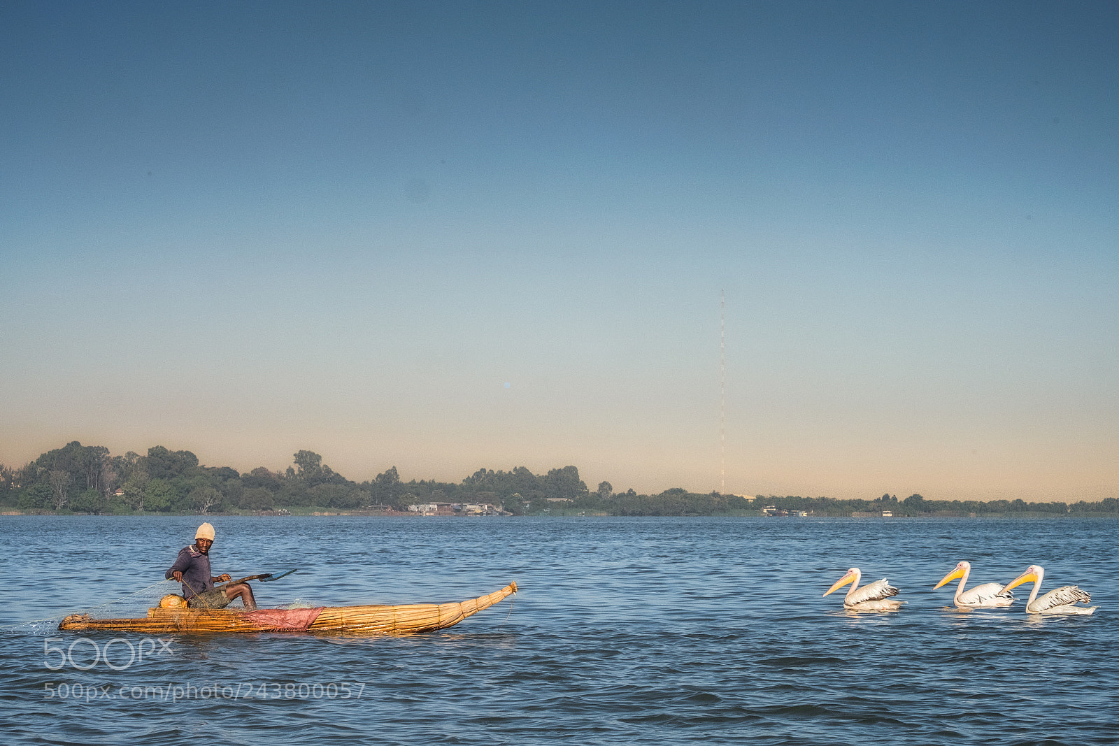Fujifilm X-T2 sample photo. Fisherman on lake tana photography