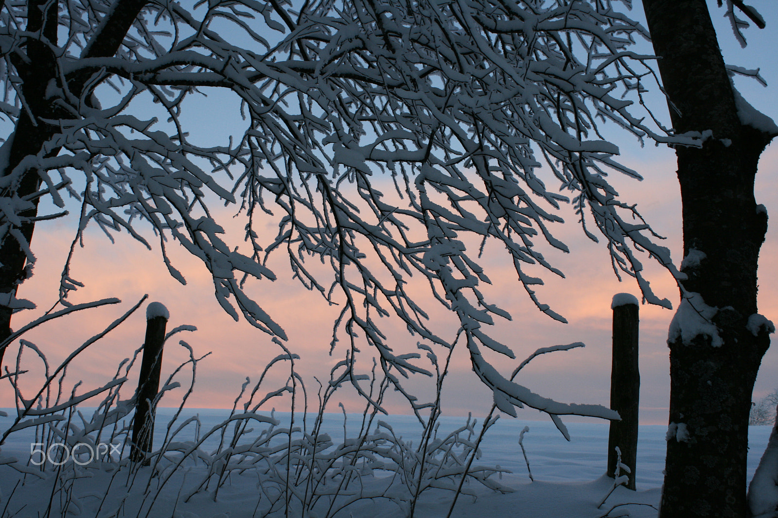 Canon EF-S 18-55mm F3.5-5.6 IS sample photo. Winter sunset photography