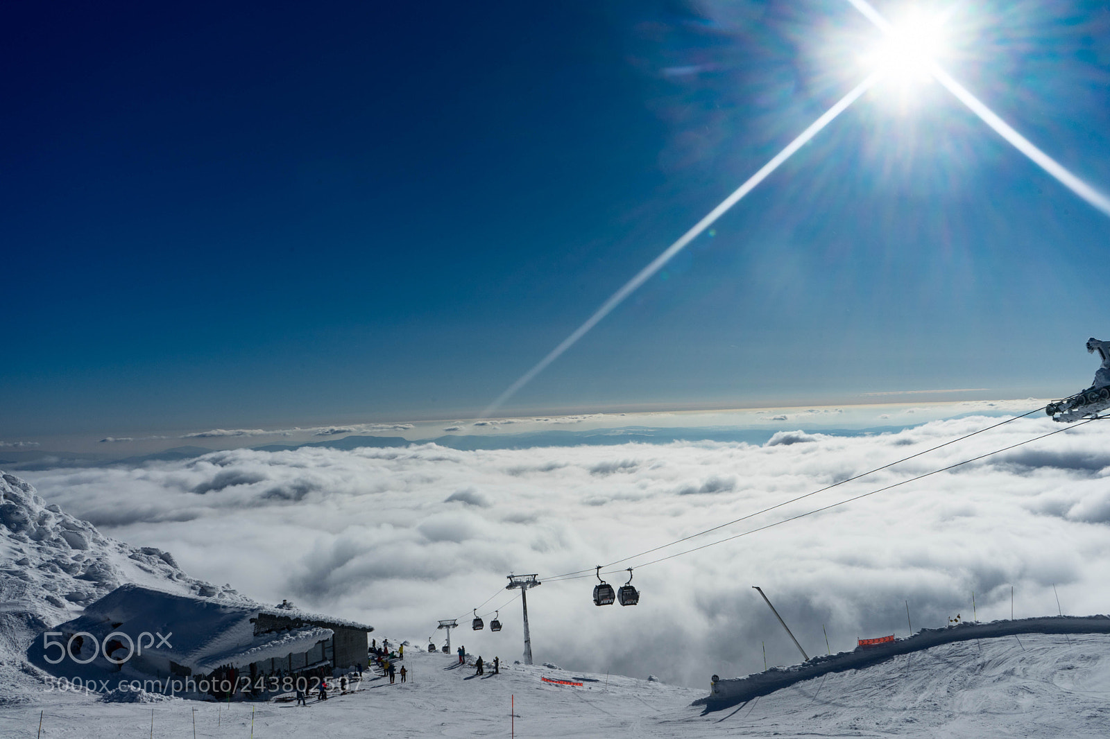 Sony a7 sample photo. Ski slopes and cable photography