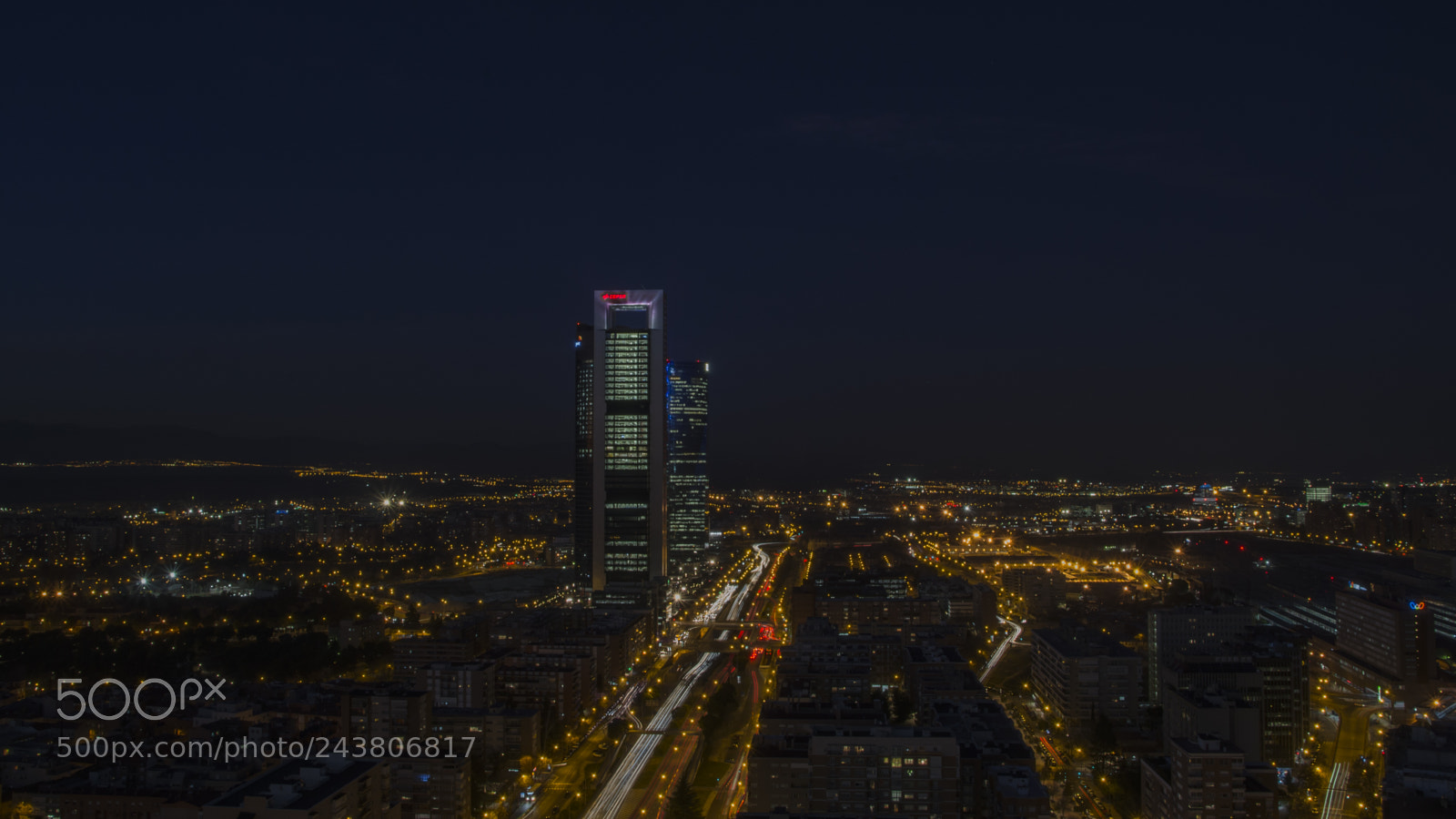 Nikon D5100 sample photo. Madrid skyline photography