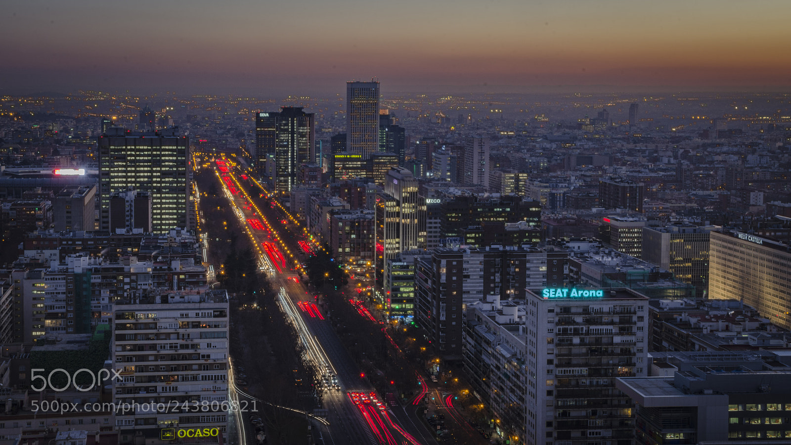 Nikon D5100 sample photo. Madrid skyline photography
