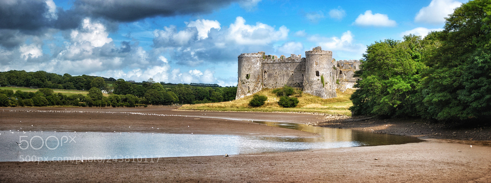 Nikon D3000 sample photo. Carew castle, wales photography
