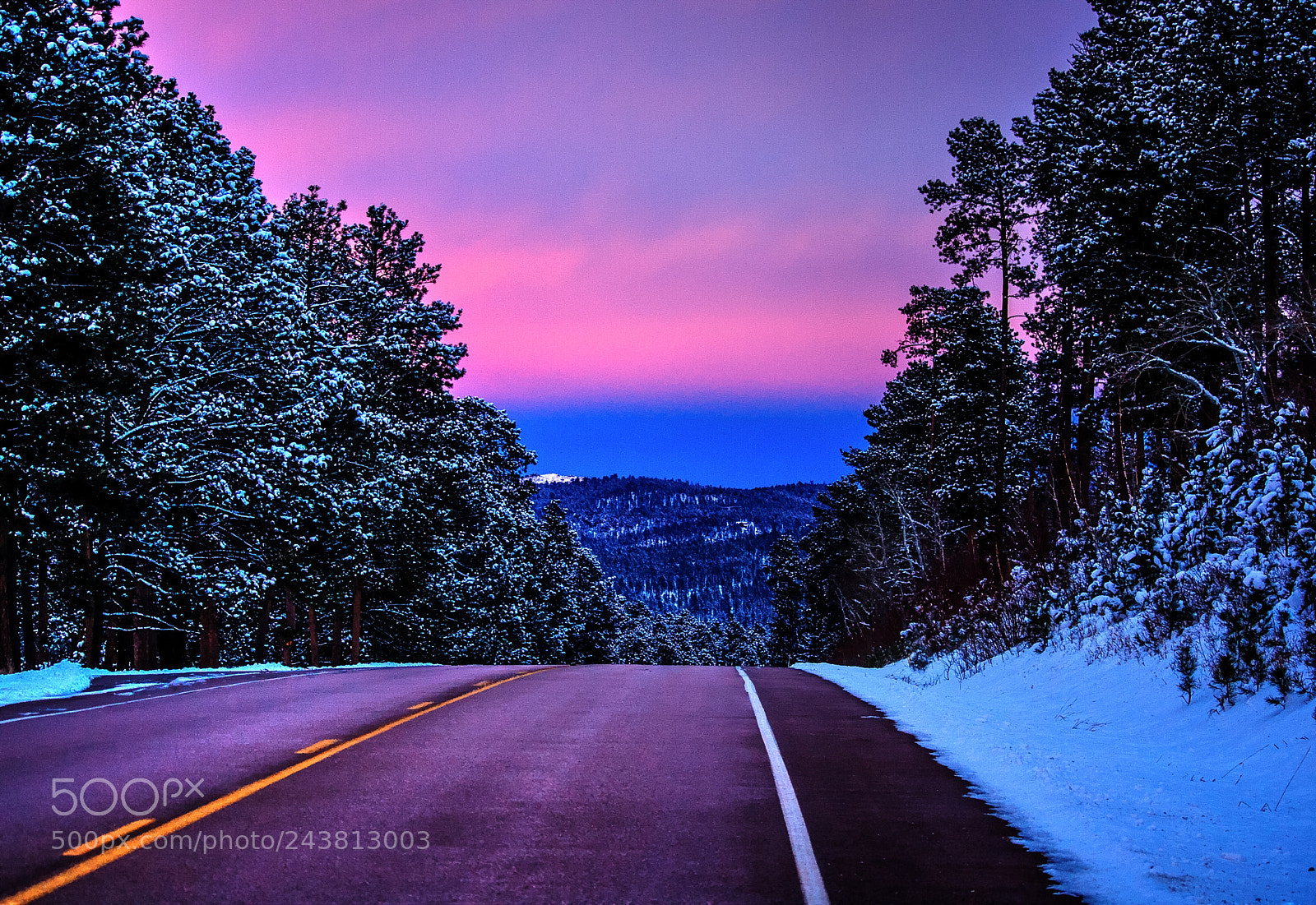 Canon EOS 40D sample photo. Mountain drive at night photography