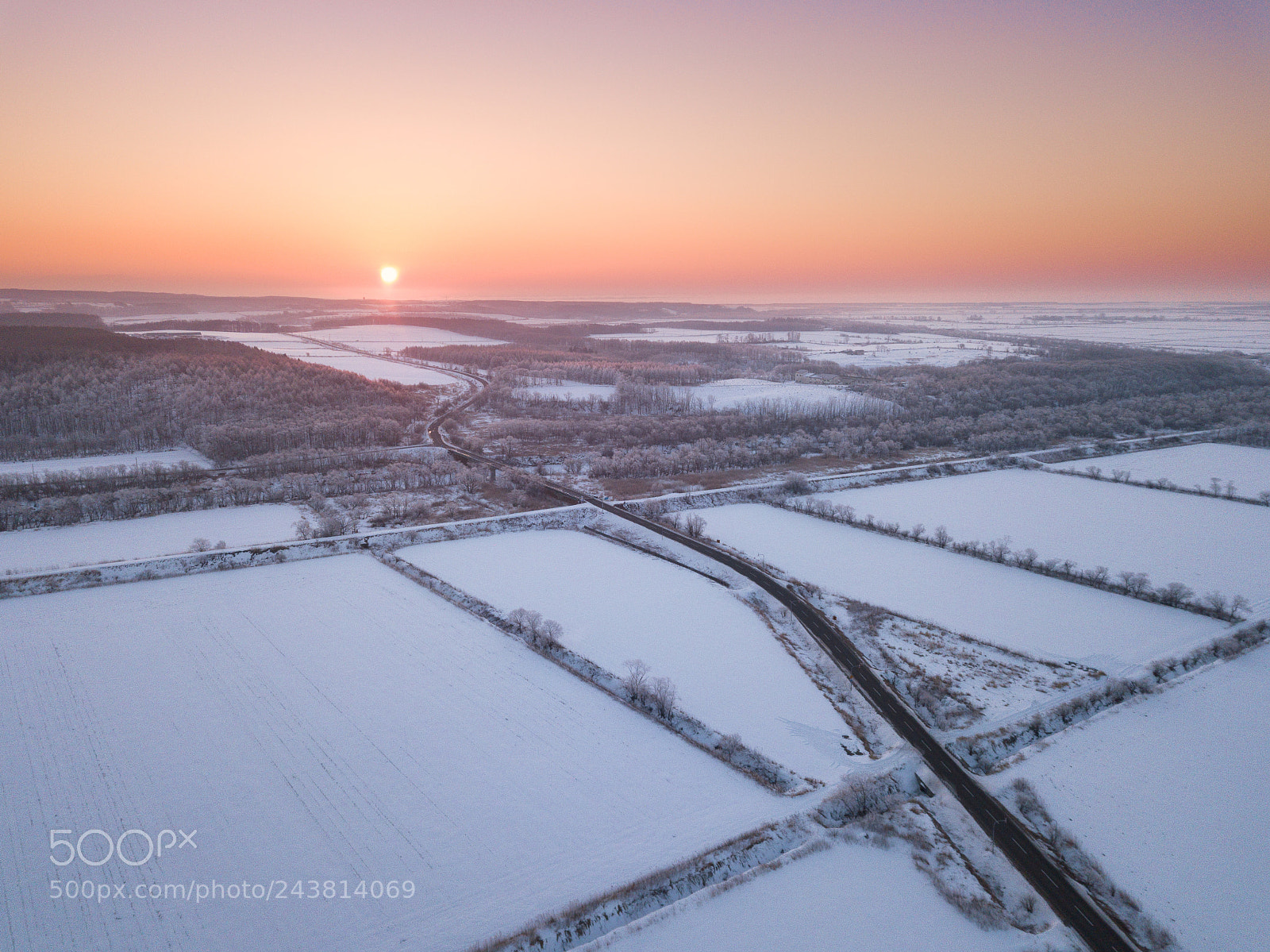DJI FC220 sample photo. Early winter morning photography