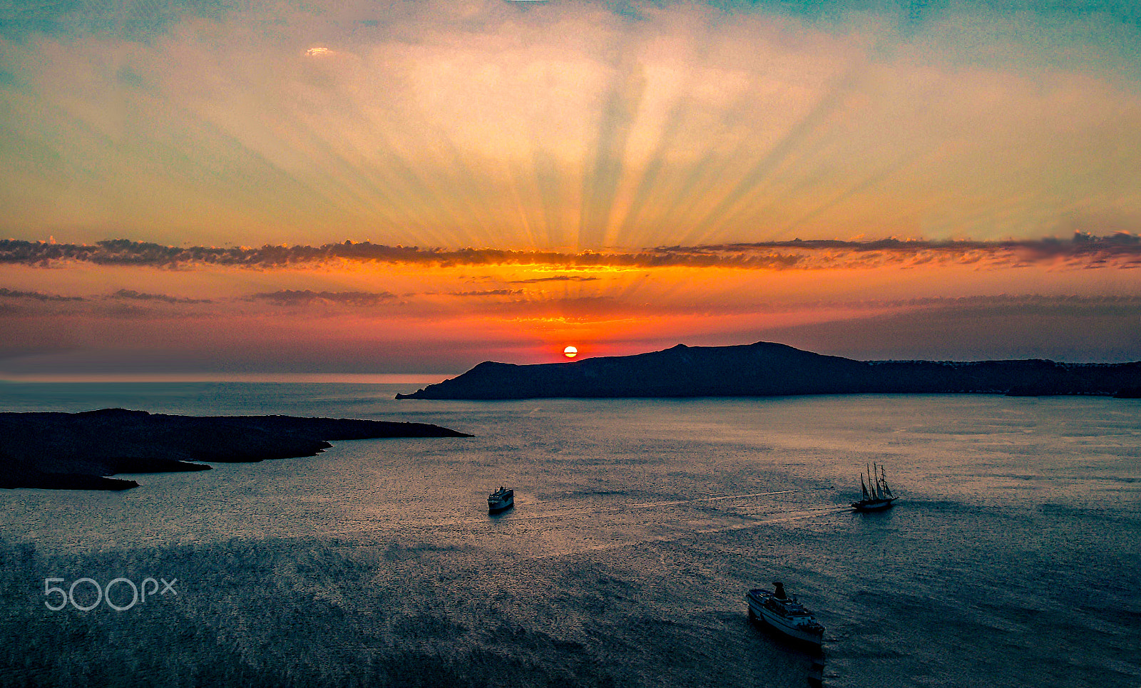 Canon POWERSHOT G7 sample photo. Atardecer en santorini photography