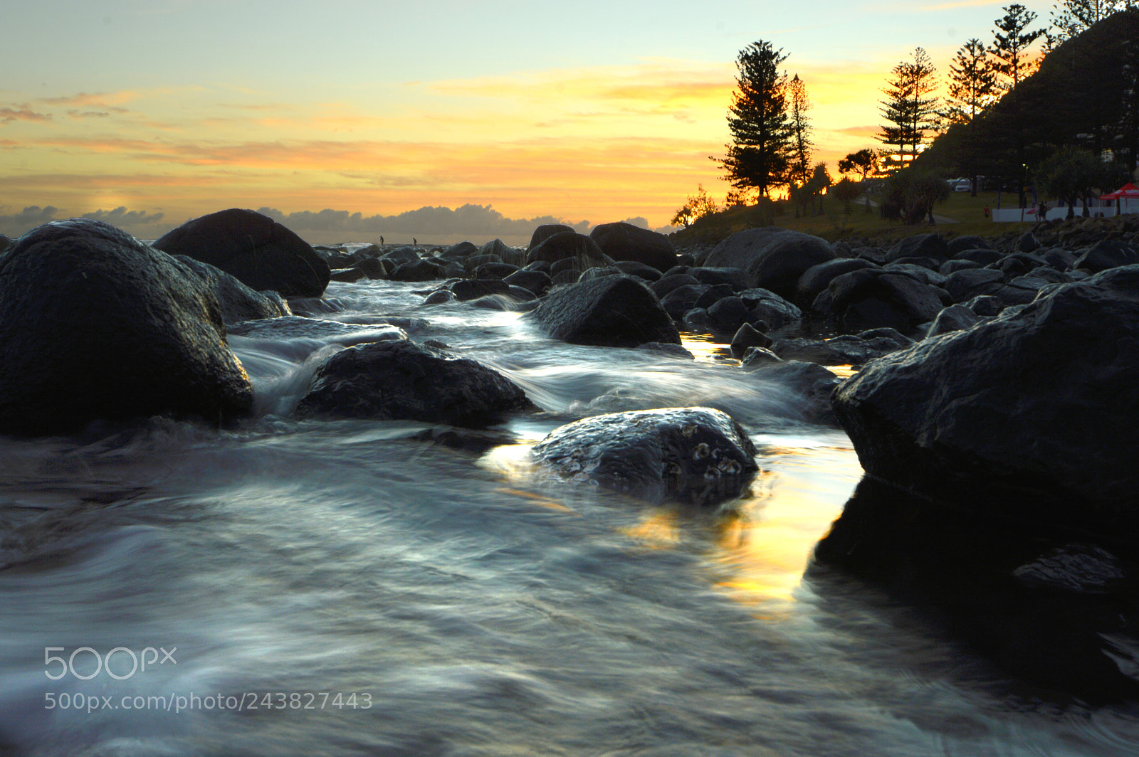 Nikon D3200 sample photo. Burleigh heads sunrise photography