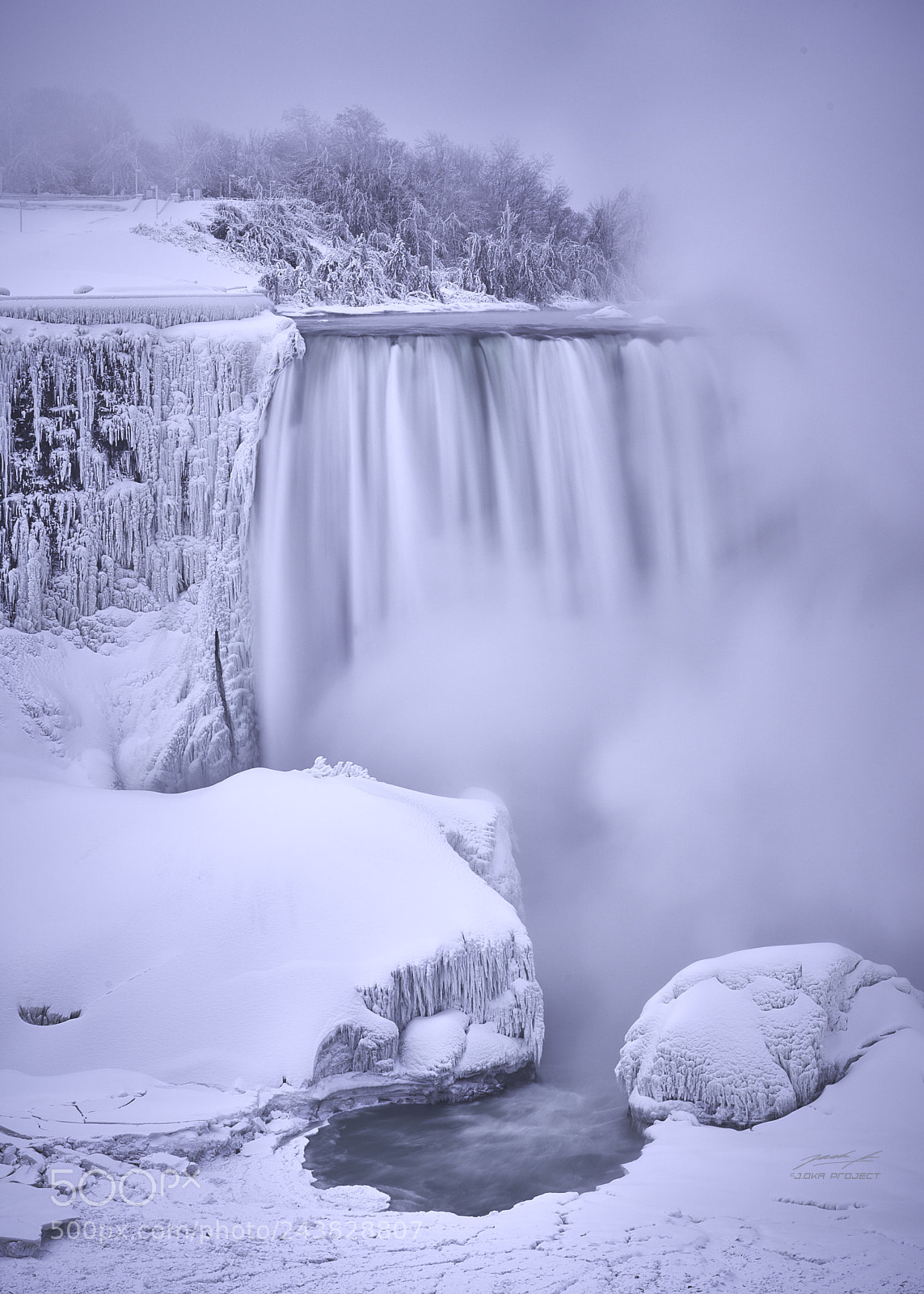 Sony a7R II sample photo. Frozen niagara falls under photography