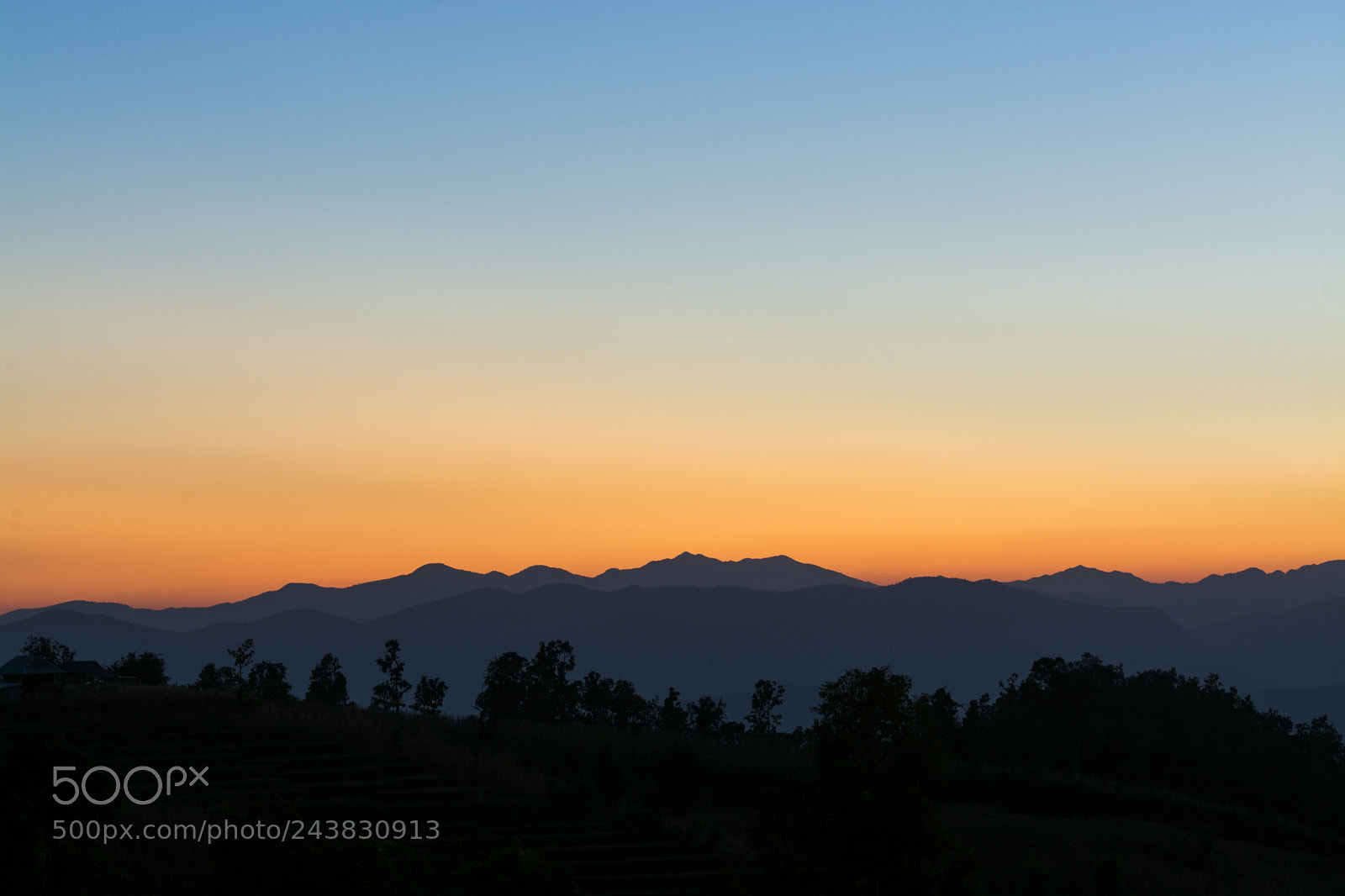 Nikon D7100 sample photo. Mountain siluate at papongpieng photography