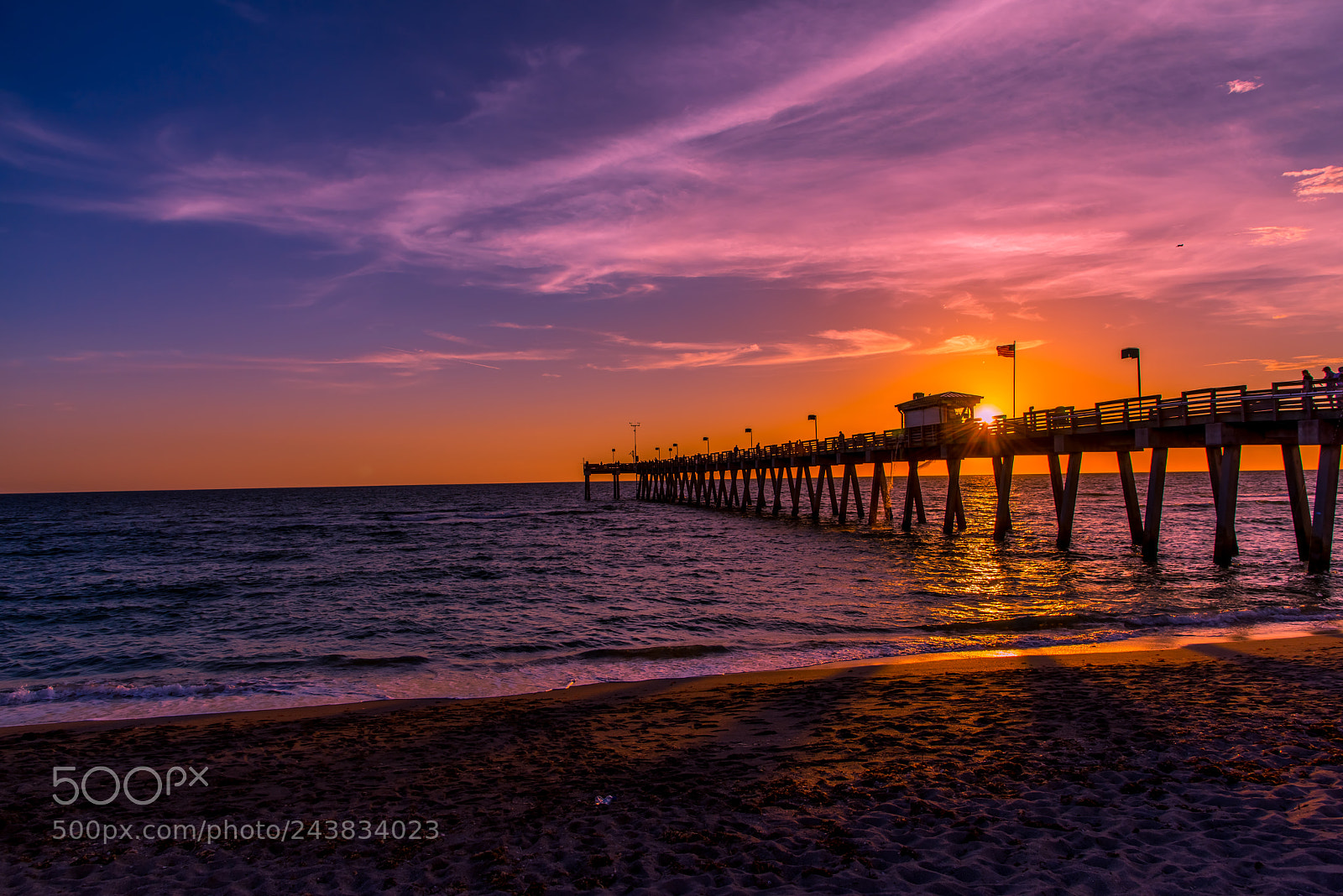 Nikon D810 sample photo. Venice pier at sunset photography