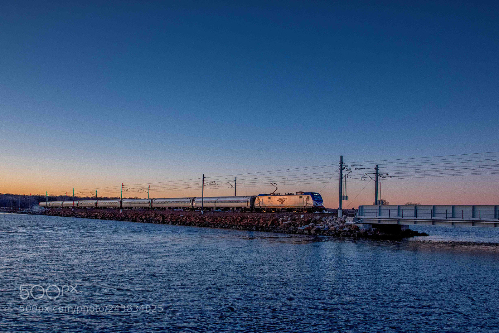 Nikon D810 sample photo. Amtrak regional stonington harbor photography
