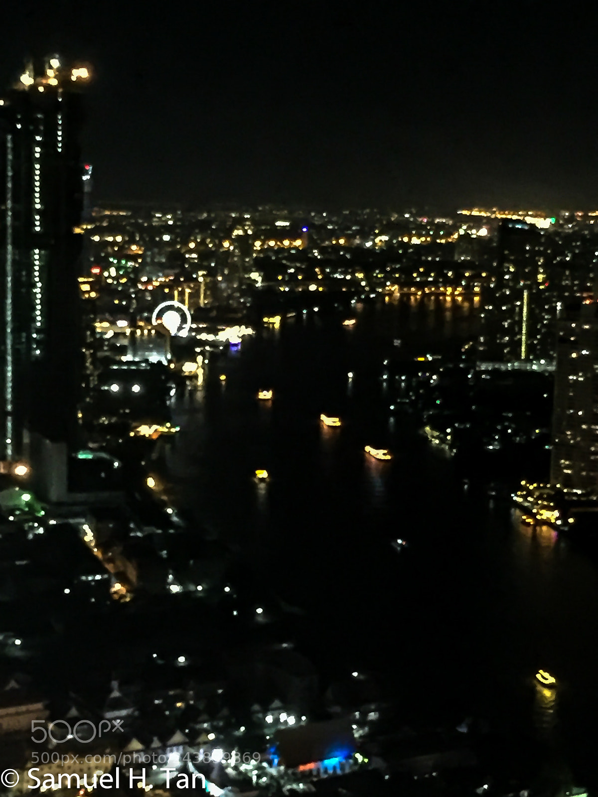 Apple iPhone 6 sample photo. Night view on bangkok photography