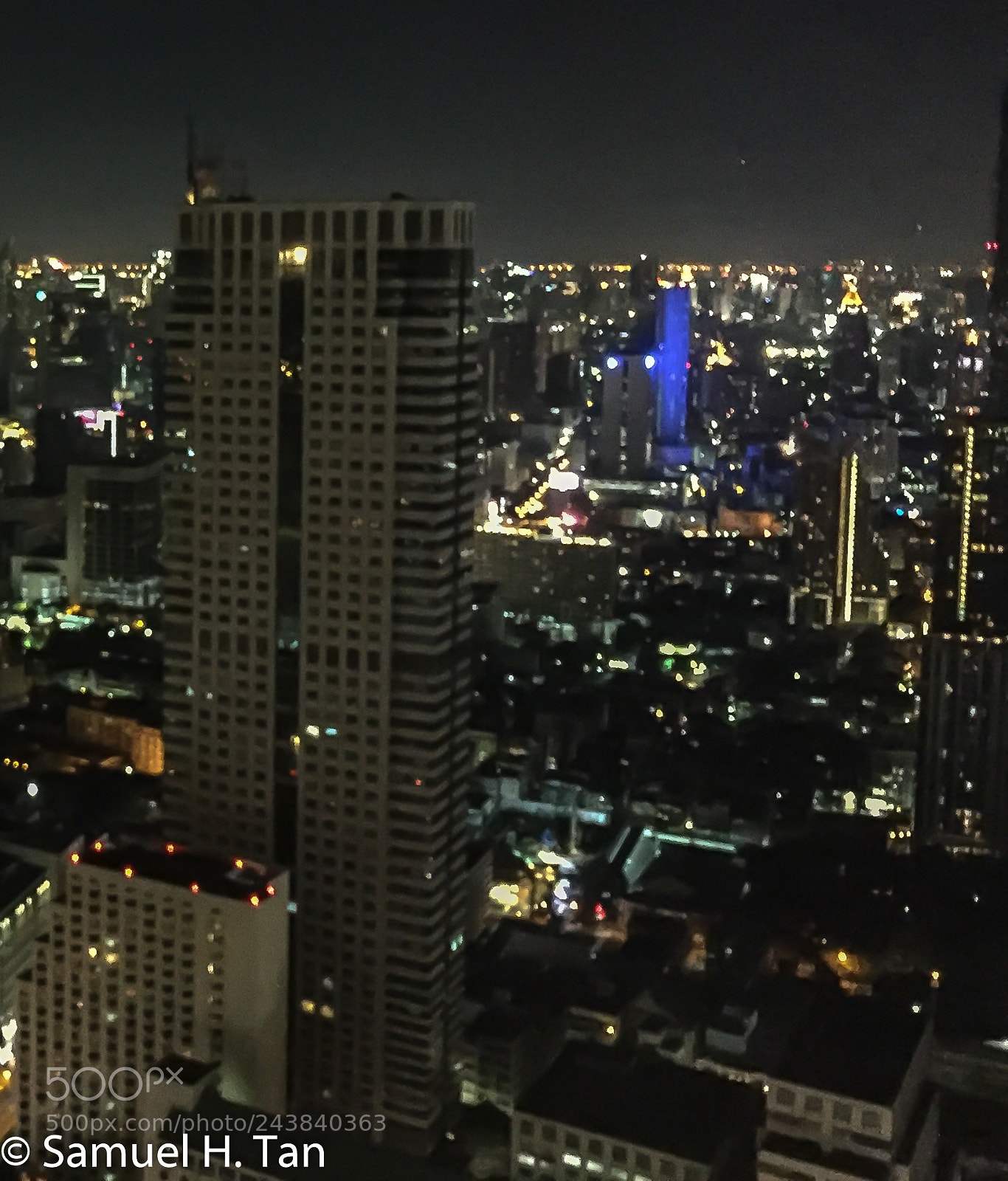 Apple iPhone 6 sample photo. Nightview of bangkok city photography