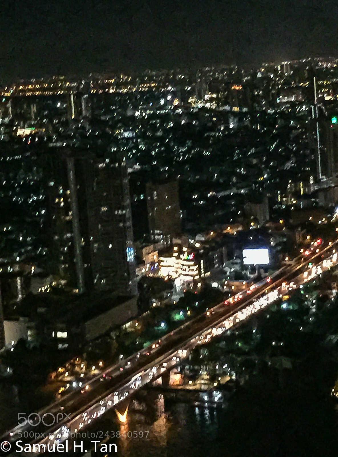 Apple iPhone 6 sample photo. Night view over bangkok photography